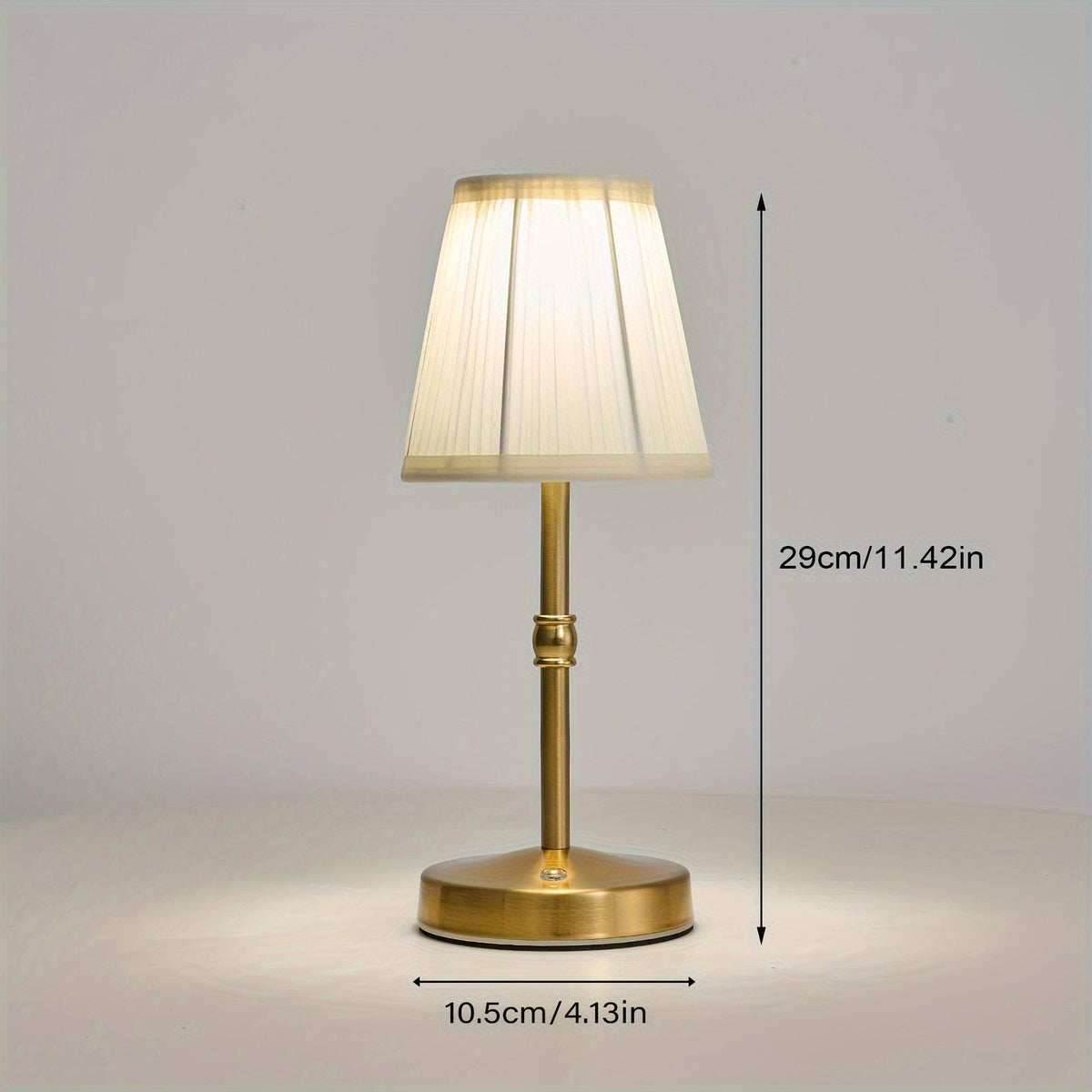 Draadloze Tafellamp van Verouderd Messing | Oplaadbare LED-Touchlamp