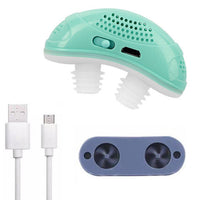 Draagbaar micro-CPAP-apparaat tegen snurken – Stil en compact, lichtgroen met siliconen dopjes