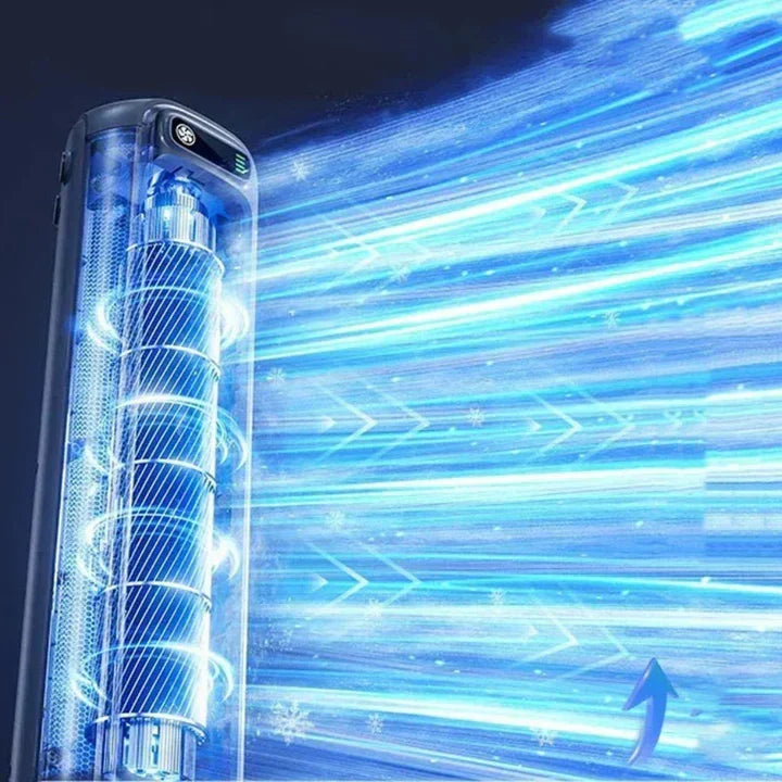 Draagbare aircooler met draadloos oplaadbaar ontwerp