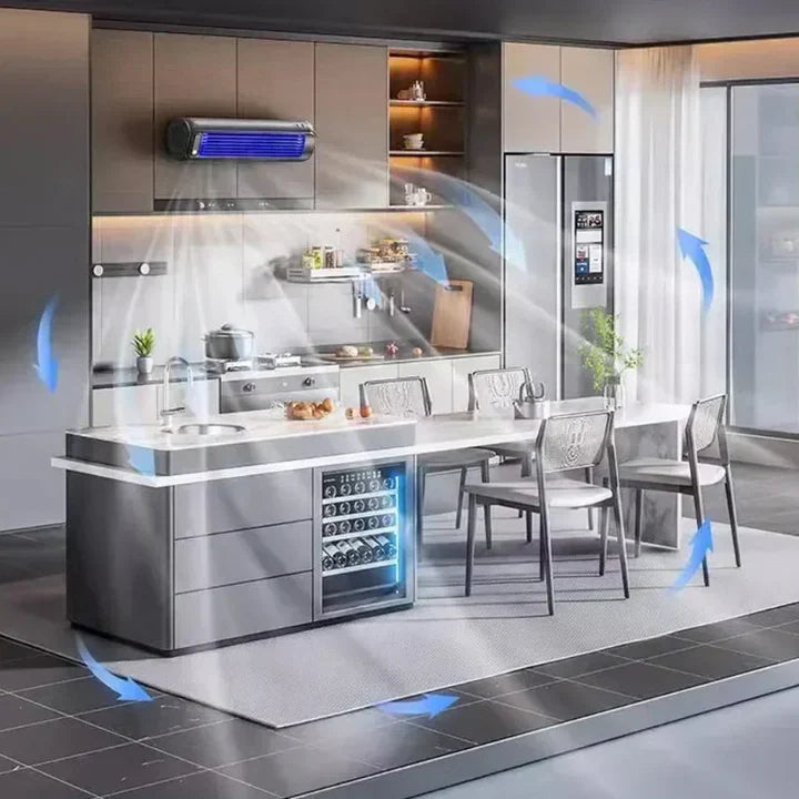 Draagbare aircooler met draadloos oplaadbaar ontwerp