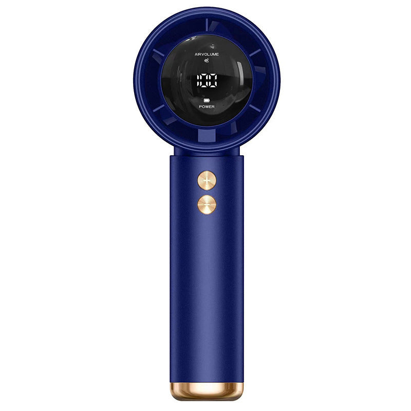 Draagbare handventilator voor dames met digitaal lcd-scherm