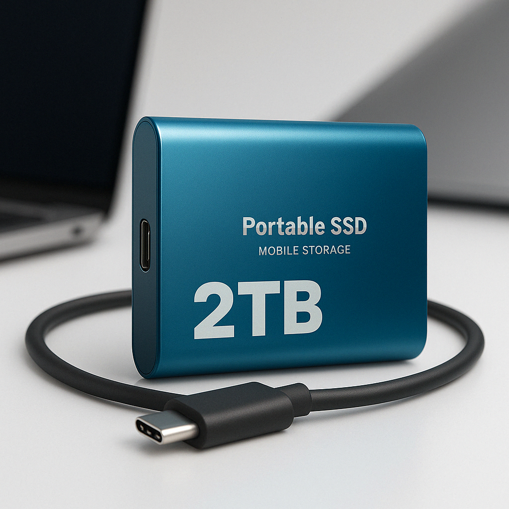 Draagbare harde schijf – snelle SSD in een compact design