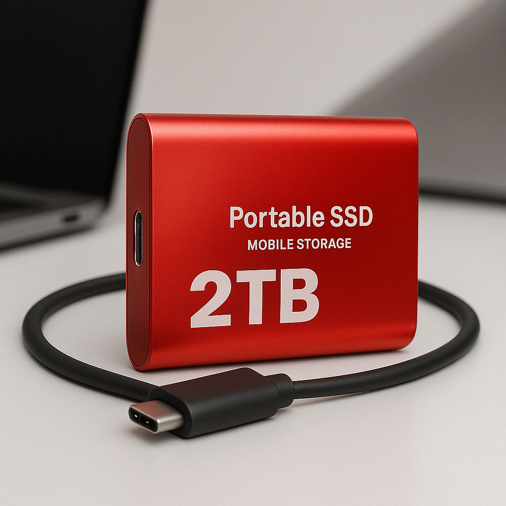 Draagbare harde schijf – snelle SSD in een compact design
