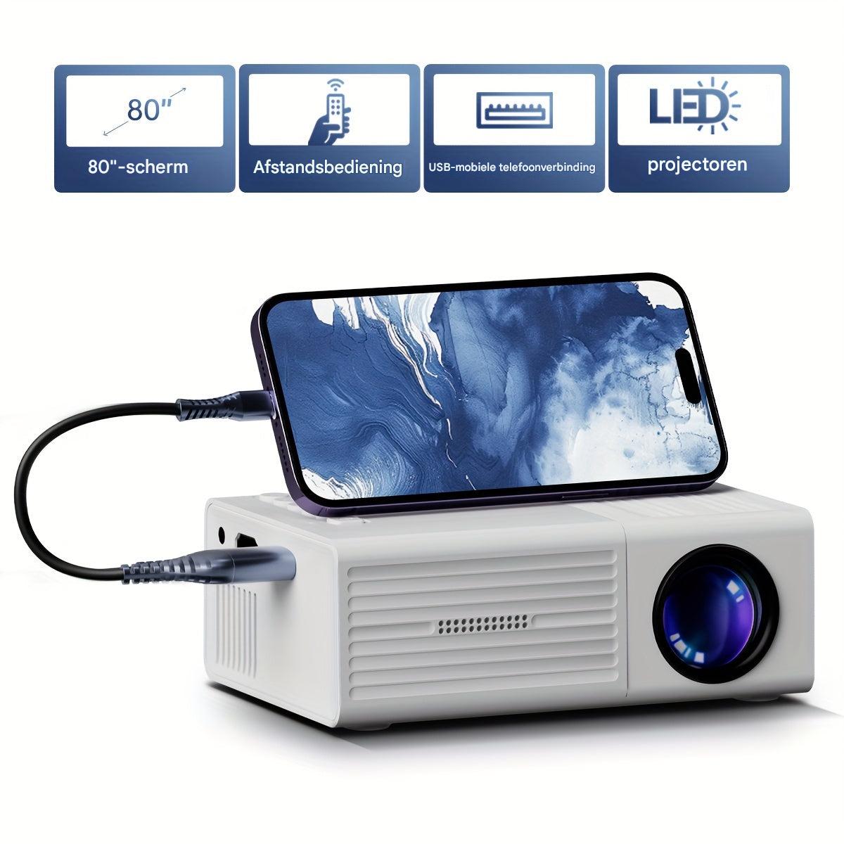 Draagbare miniprojector 3000 lumen - Compact en krachtig