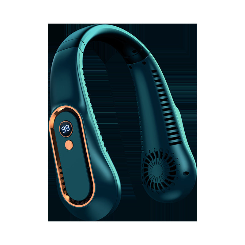 Draagbare nekventilator met digitaal display - Unisex