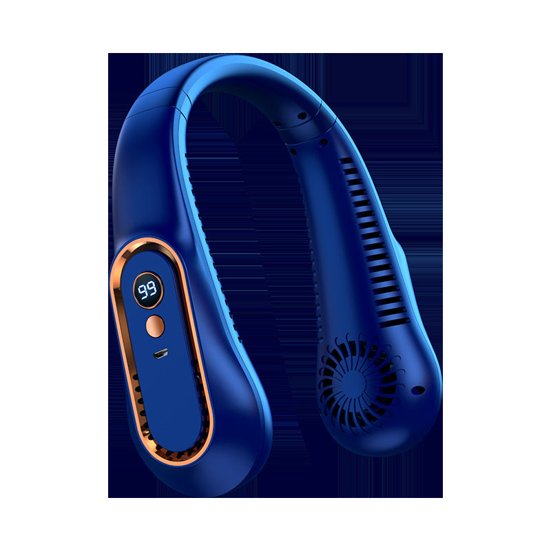 Draagbare nekventilator met digitaal display - Unisex