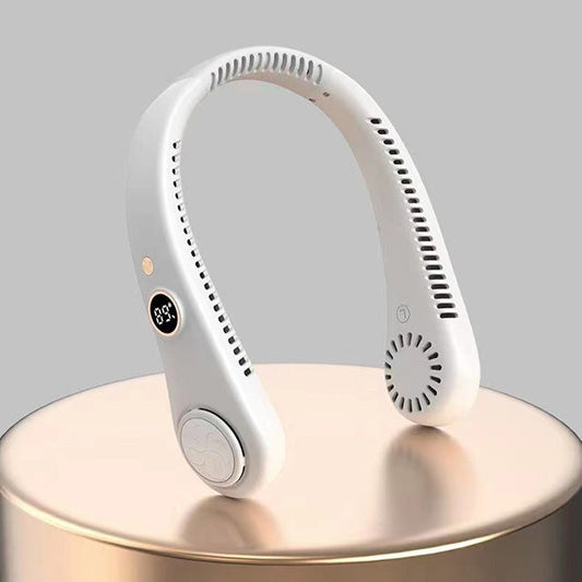 Draagbare nekventilator met koeling en 5 snelheden - bladloos ontwerp voor unisex