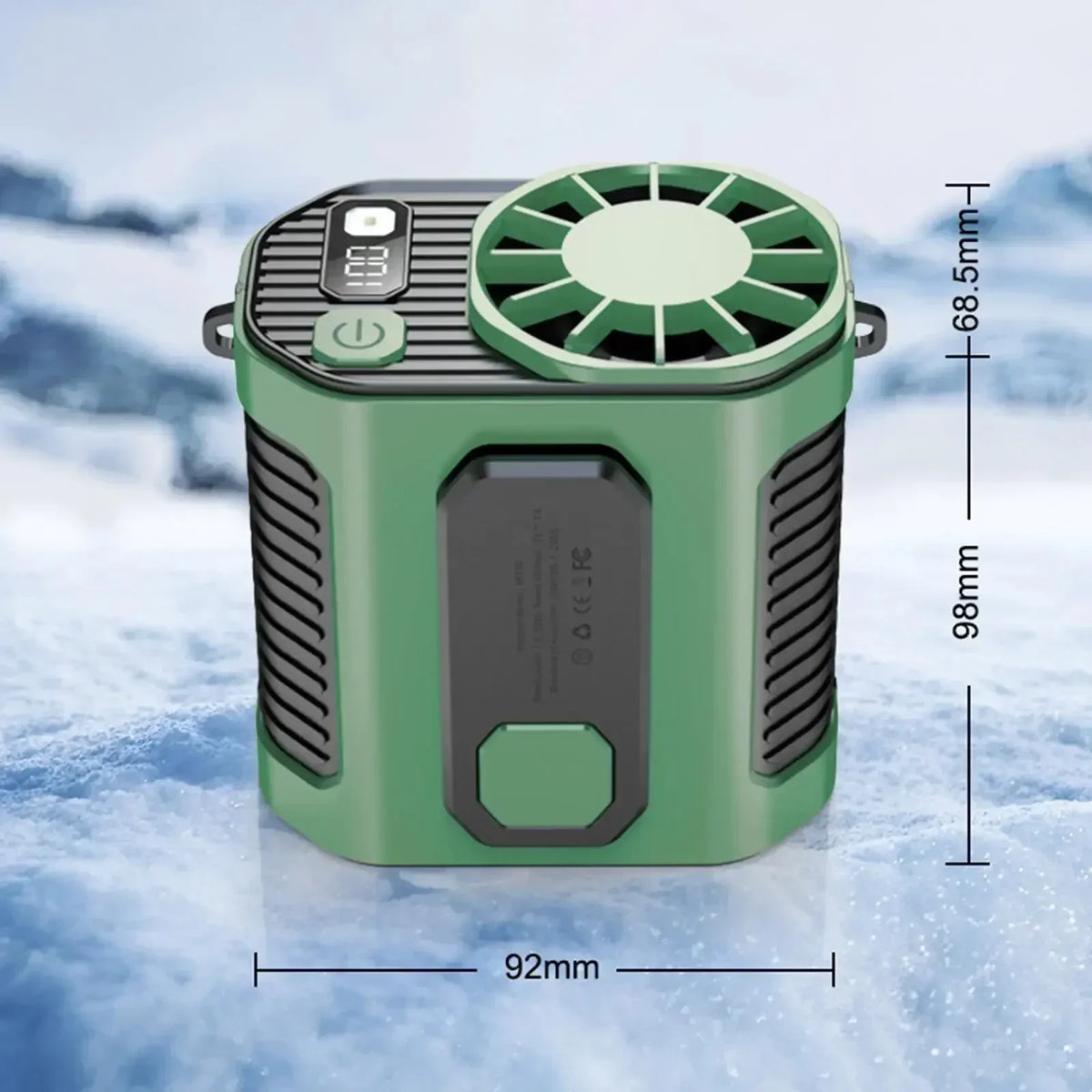 Draagbare Tailleventilator 3600mAh - Hangende Nekventilator met Sterke Luchtstroom, Powerbank en Ledverlichting voor Outdooractiviteiten en Werk