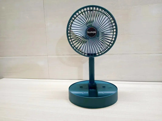 Draagbare Vloerventilator 6 Inch | Inklapbaar Telescopisch/USB | Oplaadbare Batterij | 3 Snelheden, Stil, In Hoogte Verstelbaar