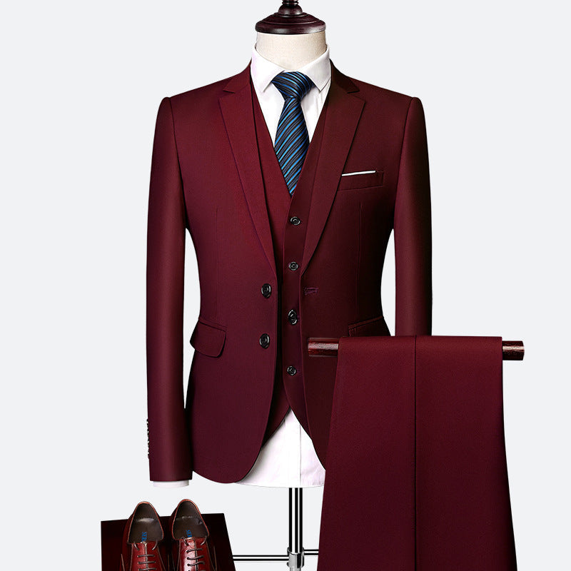 Driedelig herenpak met gilet en pantalon