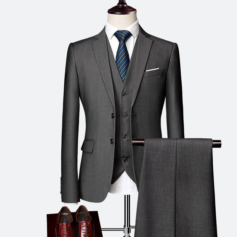 Driedelig herenpak met gilet en pantalon