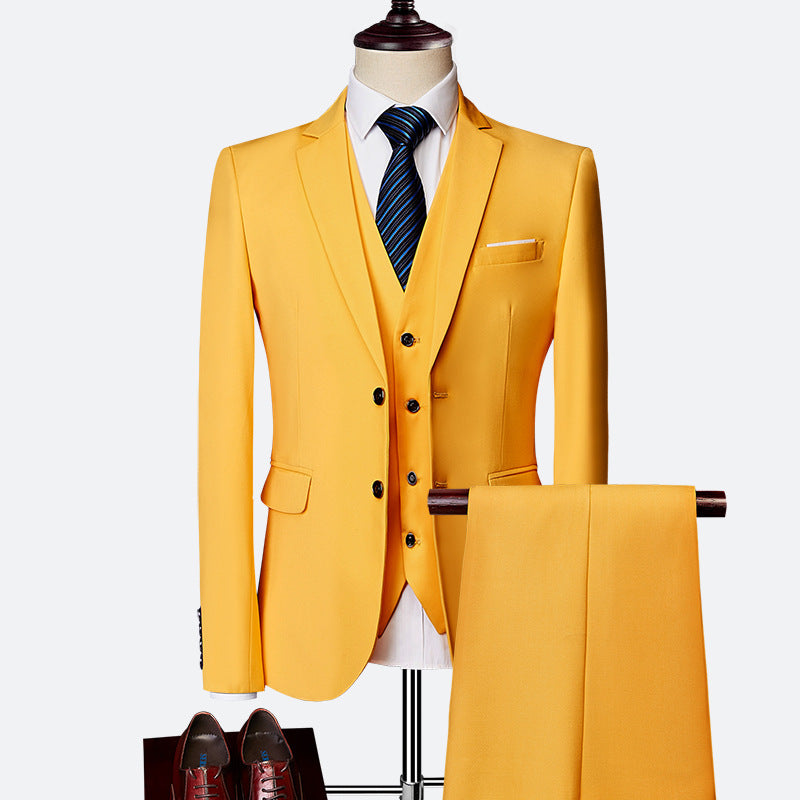 Driedelig herenpak met gilet en pantalon
