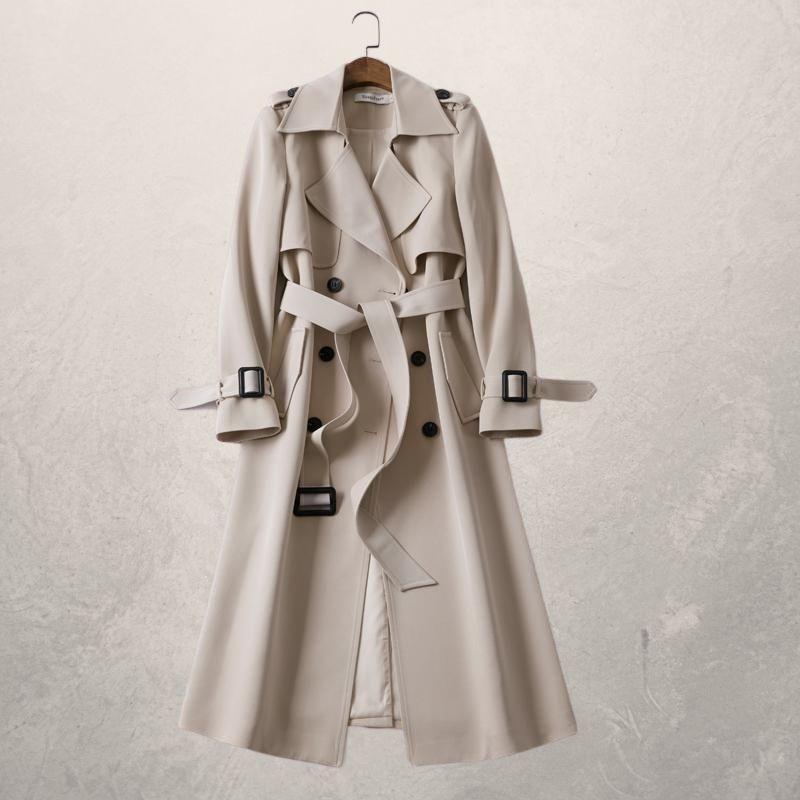 Dubbelrijige trenchcoat voor dames