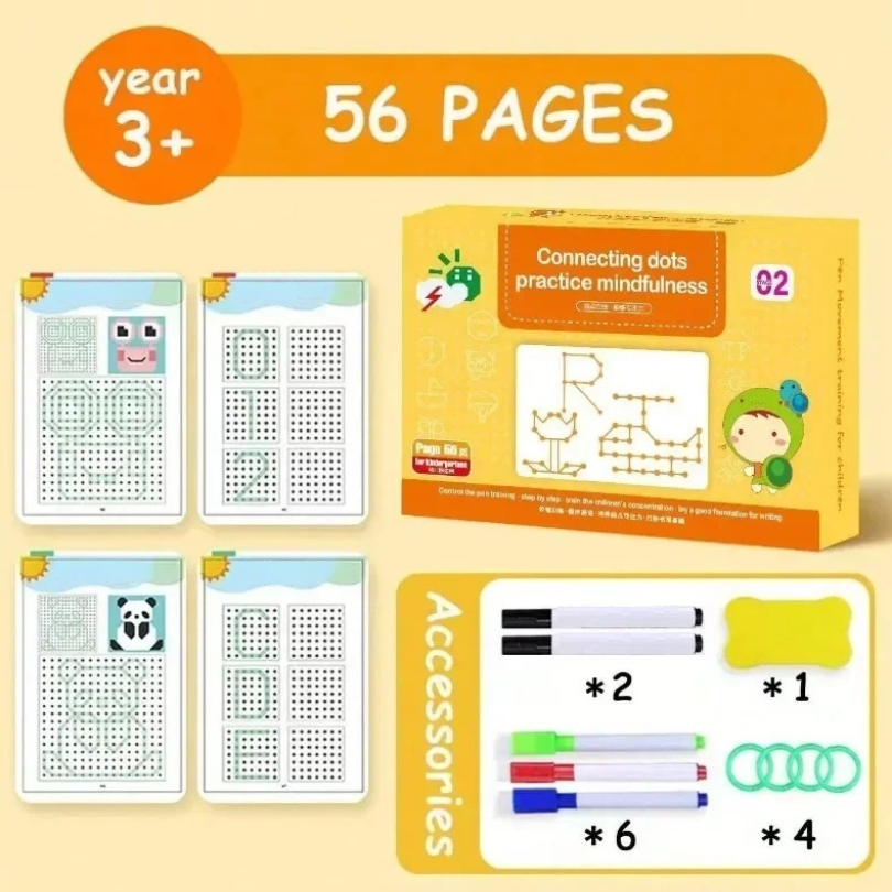 Educatief en Herbruikbaar Activiteitenboek voor Overtrekken en Tekenen
