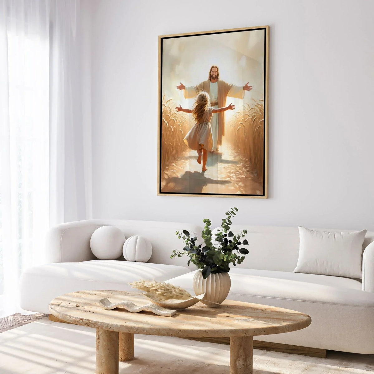 Een sprong in het geloof – Christelijke canvas wanddecoratie