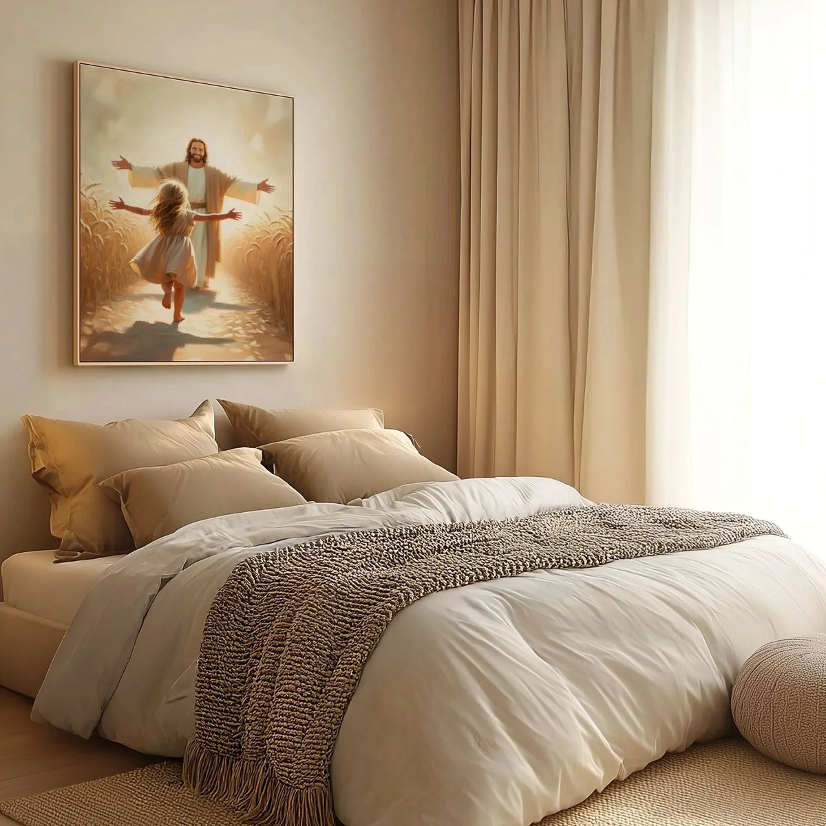 Een sprong in het geloof – Christelijke canvas wanddecoratie