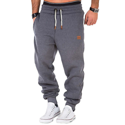 Effen joggingbroek voor heren met trekkoord en elastische tailleband