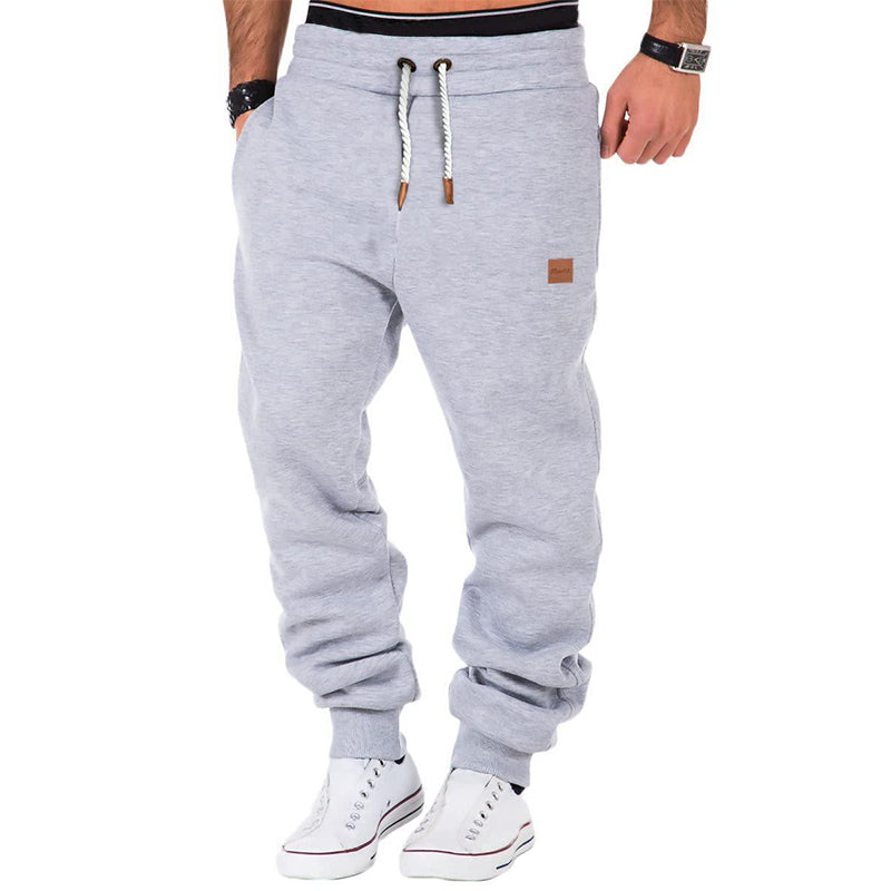 Effen joggingbroek voor heren met trekkoord en elastische tailleband