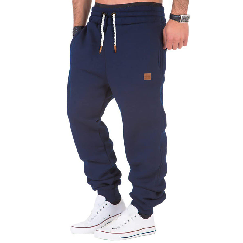 Effen joggingbroek voor heren met trekkoord en elastische tailleband