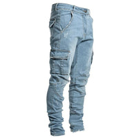 Elastische herenjeans met meerdere zakken