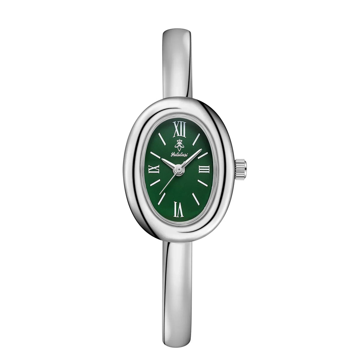 Elegant ovaal bangle horloge: Modern en klassiek