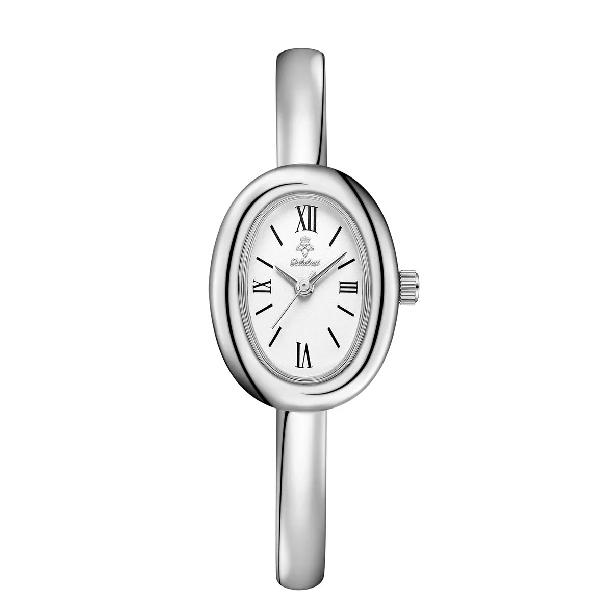 Elegant ovaal bangle horloge: Modern en klassiek