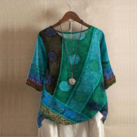 Elegante blouse met ronde hals