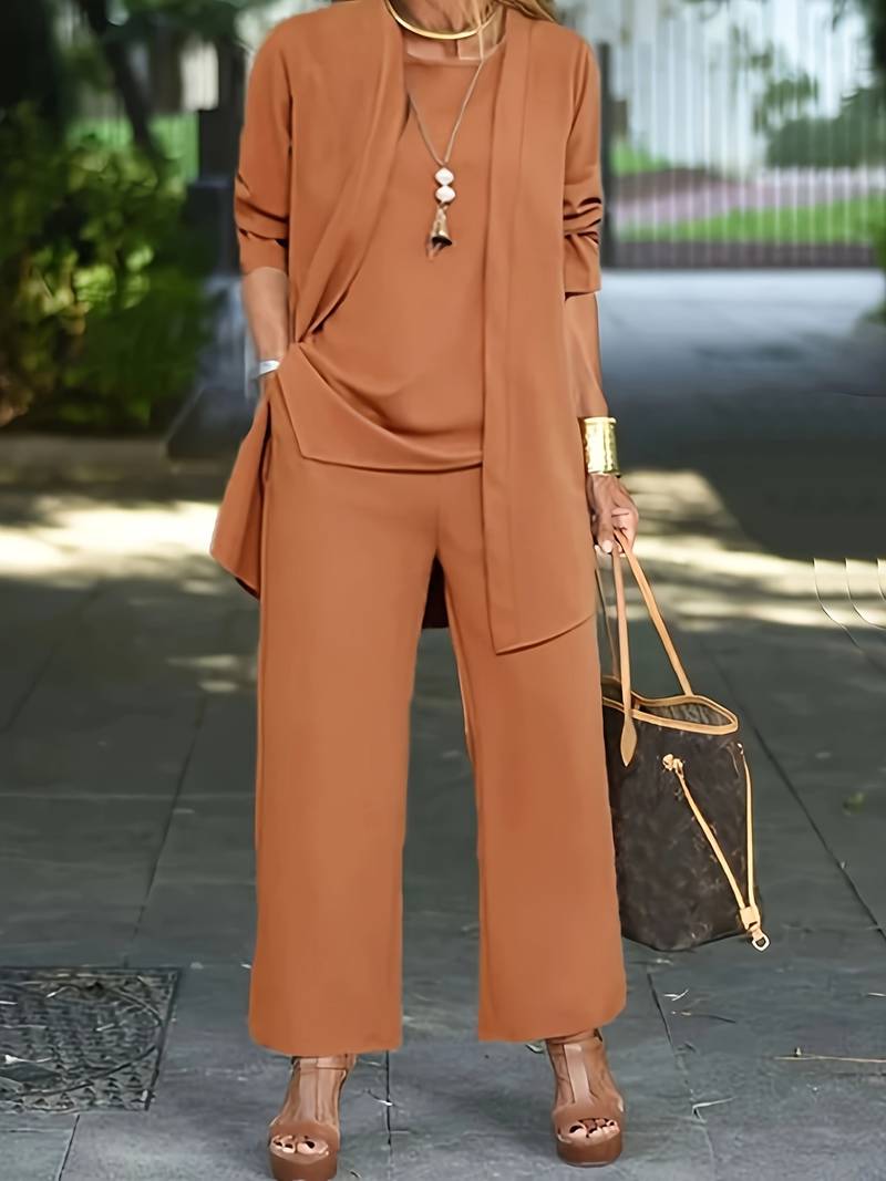 Elegante driedelige set voor dames voor elke gelegenheid