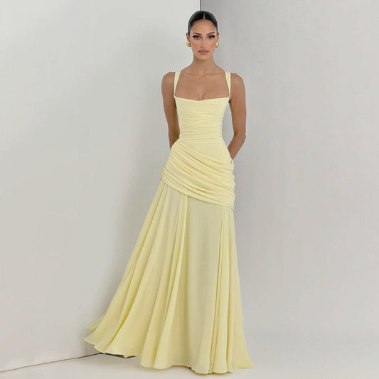 Elegante, effen figuuraccentuerende jurk voor dames