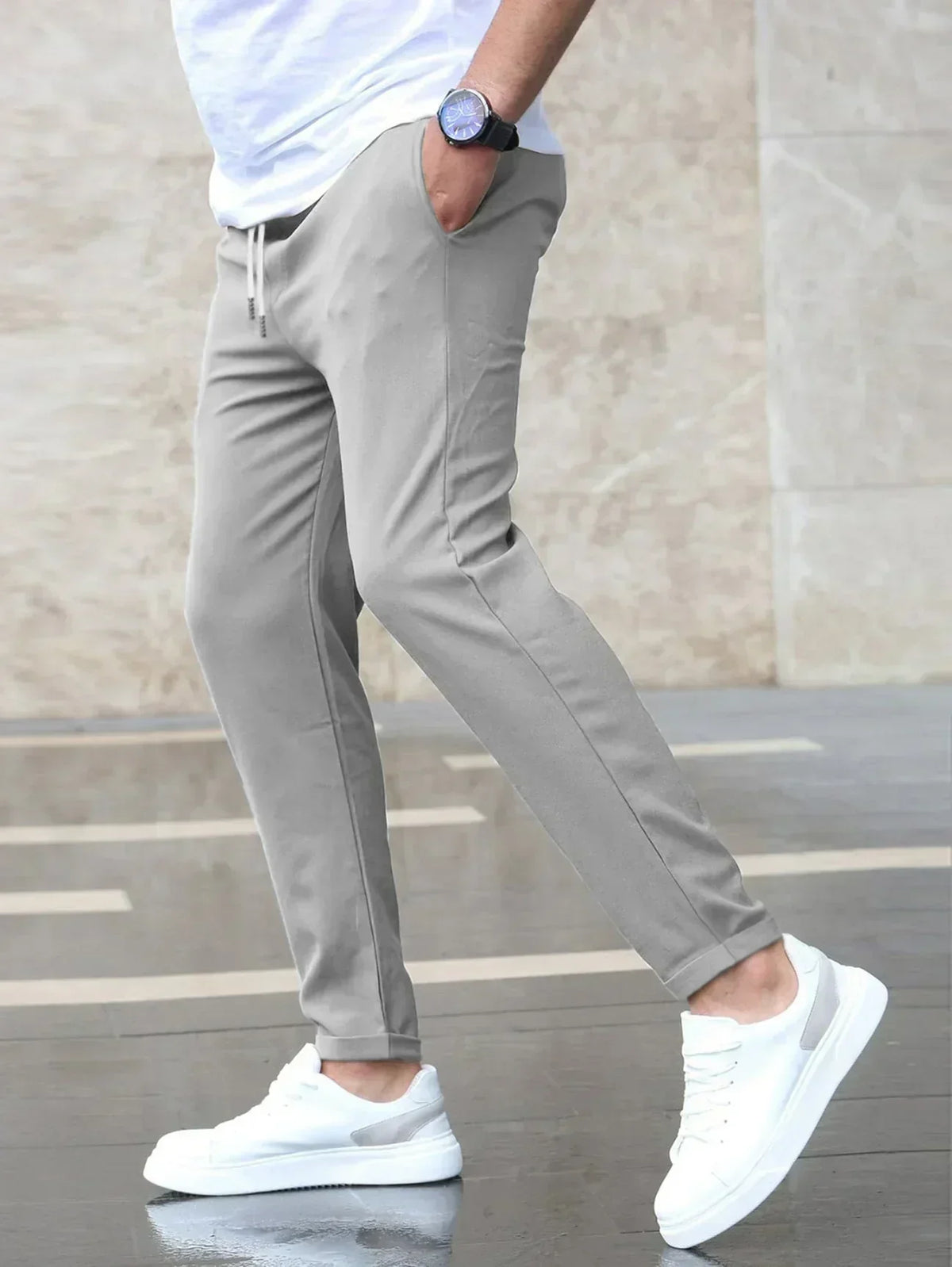 Elegante en comfortabele stretchbroek voor heren