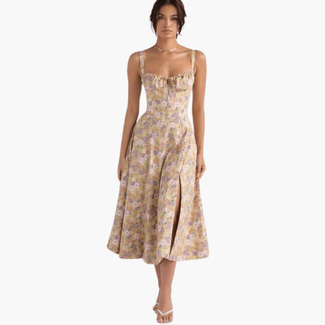 Elegante en luchtige off-shoulder jurk met bloemenprint voor dames
