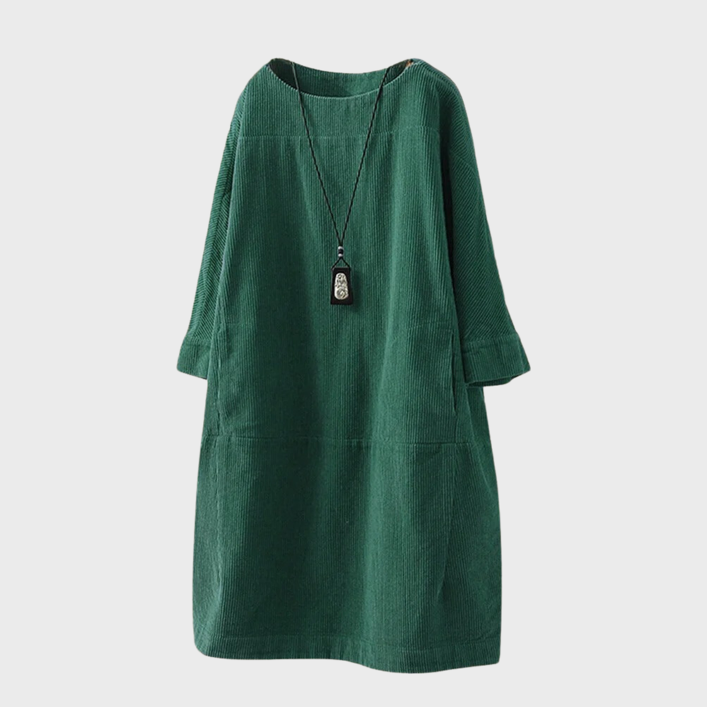Elegante fluwelen jurk met zachte structuur voor dames