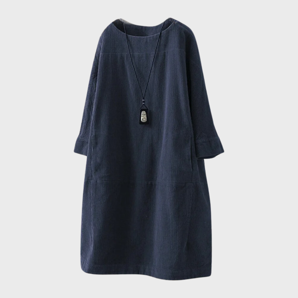 Elegante fluwelen jurk met zachte structuur voor dames