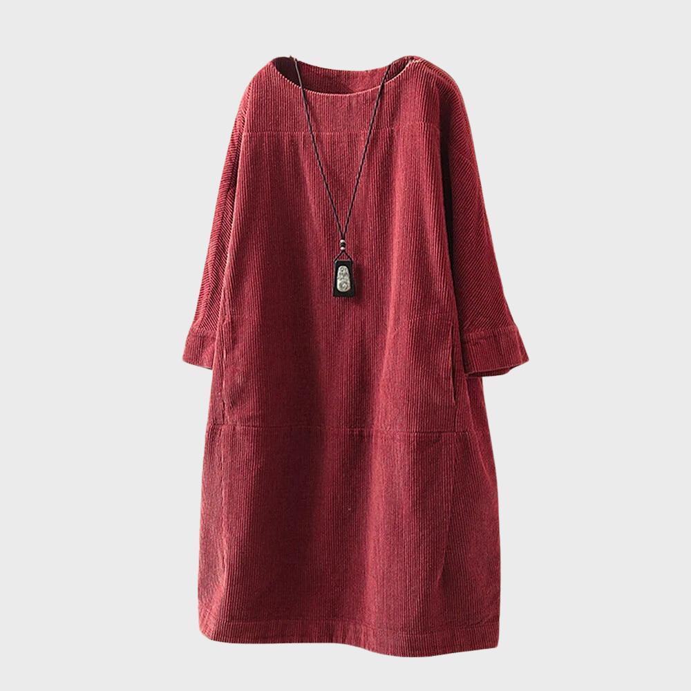Elegante fluwelen jurk met zachte structuur voor dames