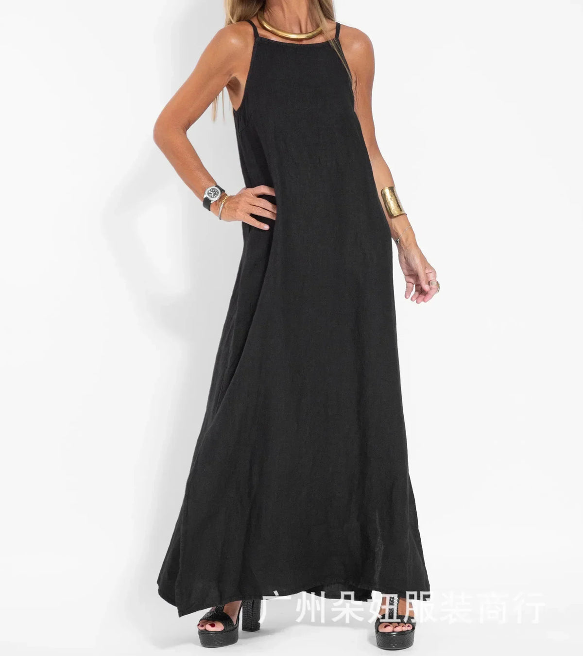 Elegante jurk met splitjes