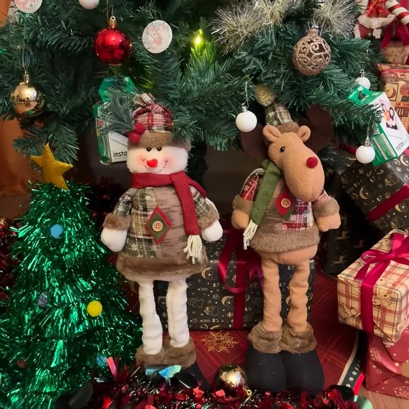 Elegante kerstmanpop – Gedetailleerd vormgegeven outfit, warm expressief gezicht