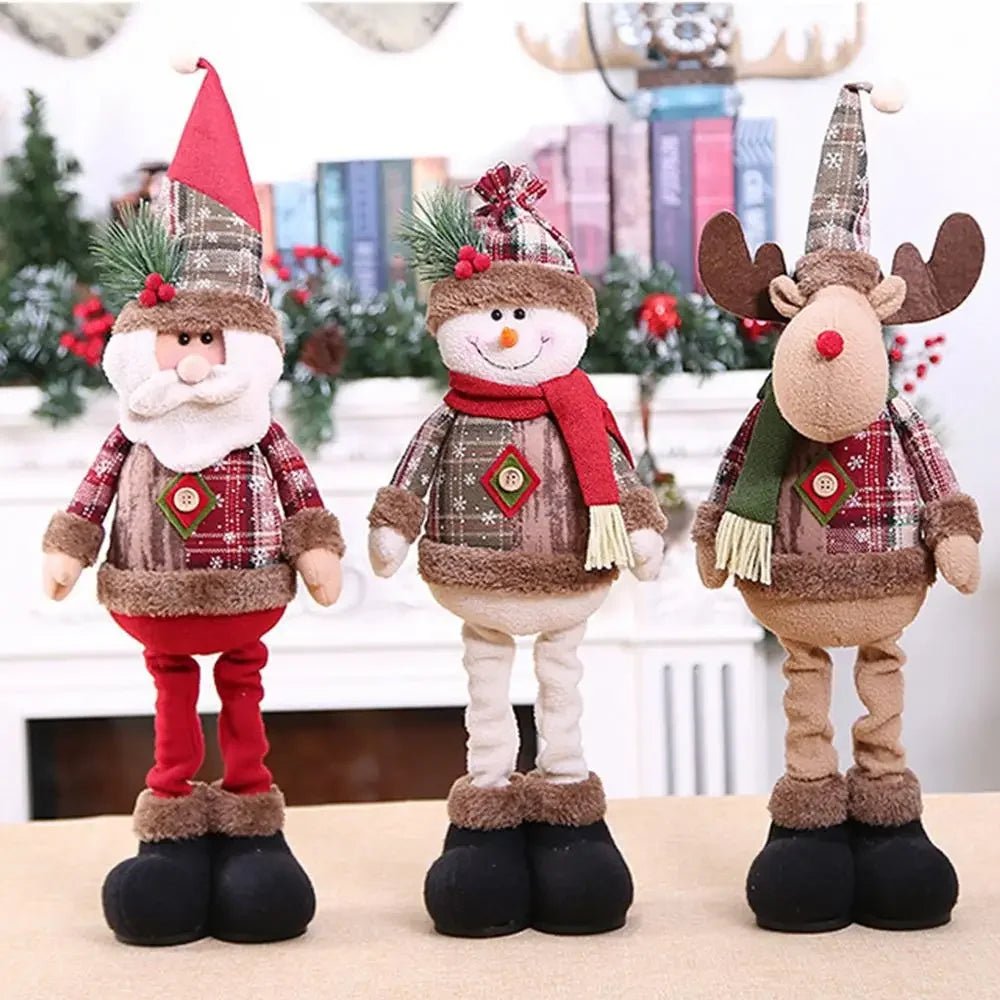 Elegante kerstmanpop – Gedetailleerd vormgegeven outfit, warm expressief gezicht