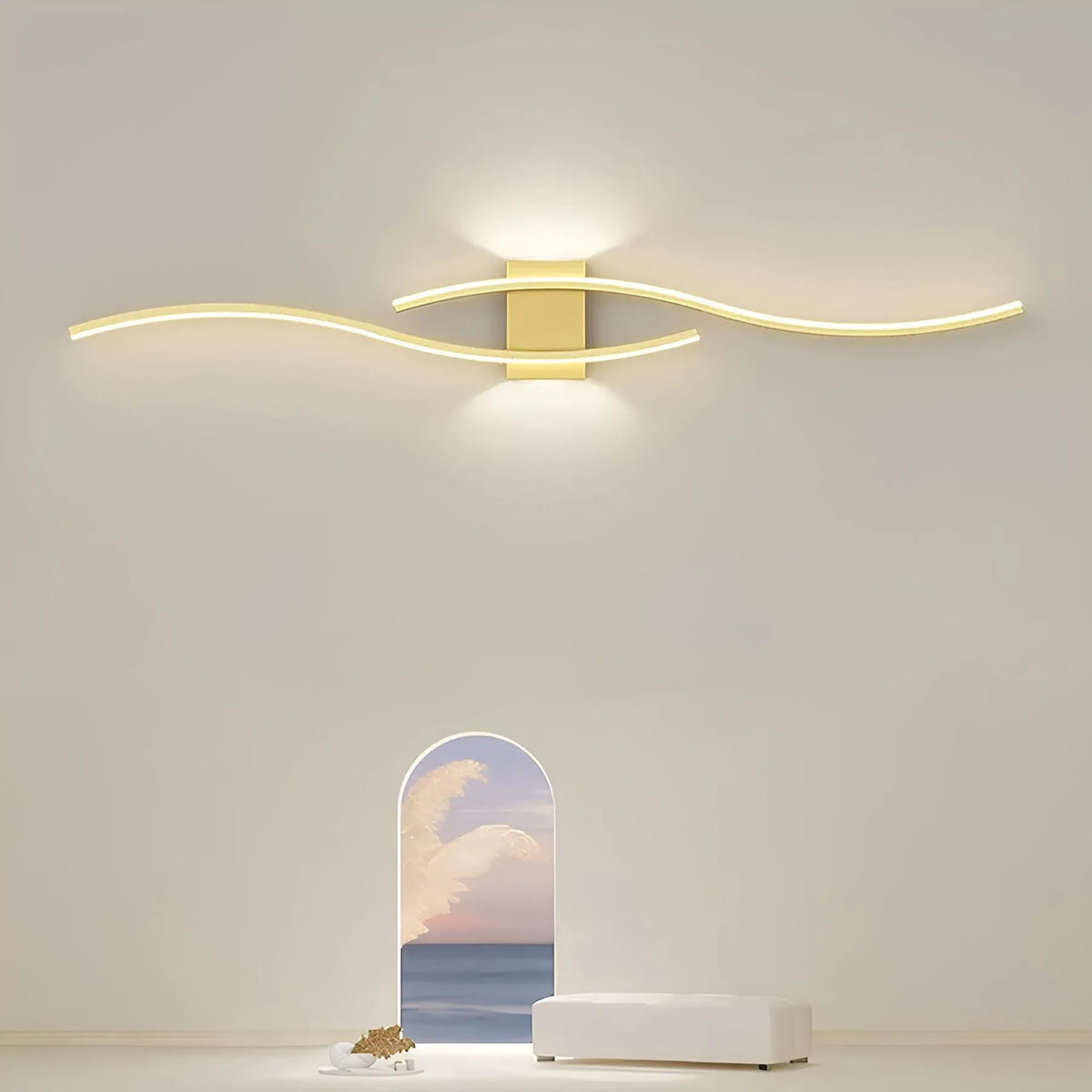 Elegante lineaire wandlamp voor moderne interieurs, subtiele accentverlichting voor wandmontage