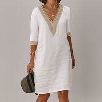 Elegante Linnen Zomerjurk voor Dames