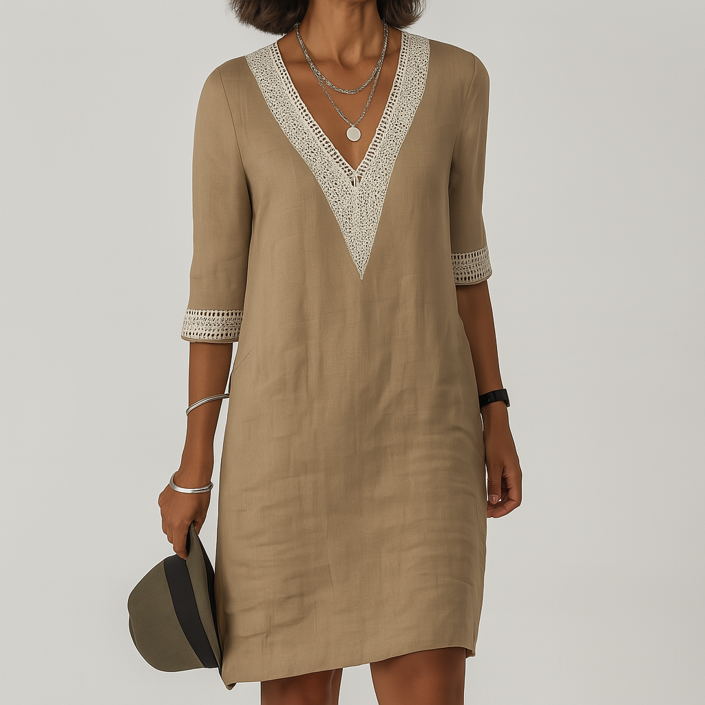 Elegante Linnen Zomerjurk voor Dames