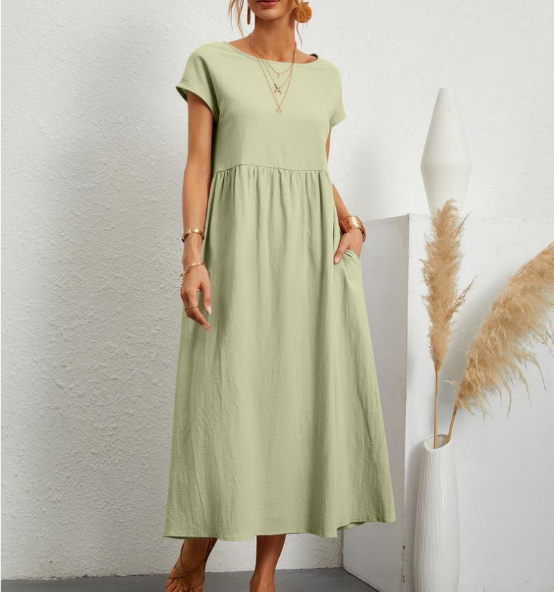 Elegante midi-jurk met losse pasvorm