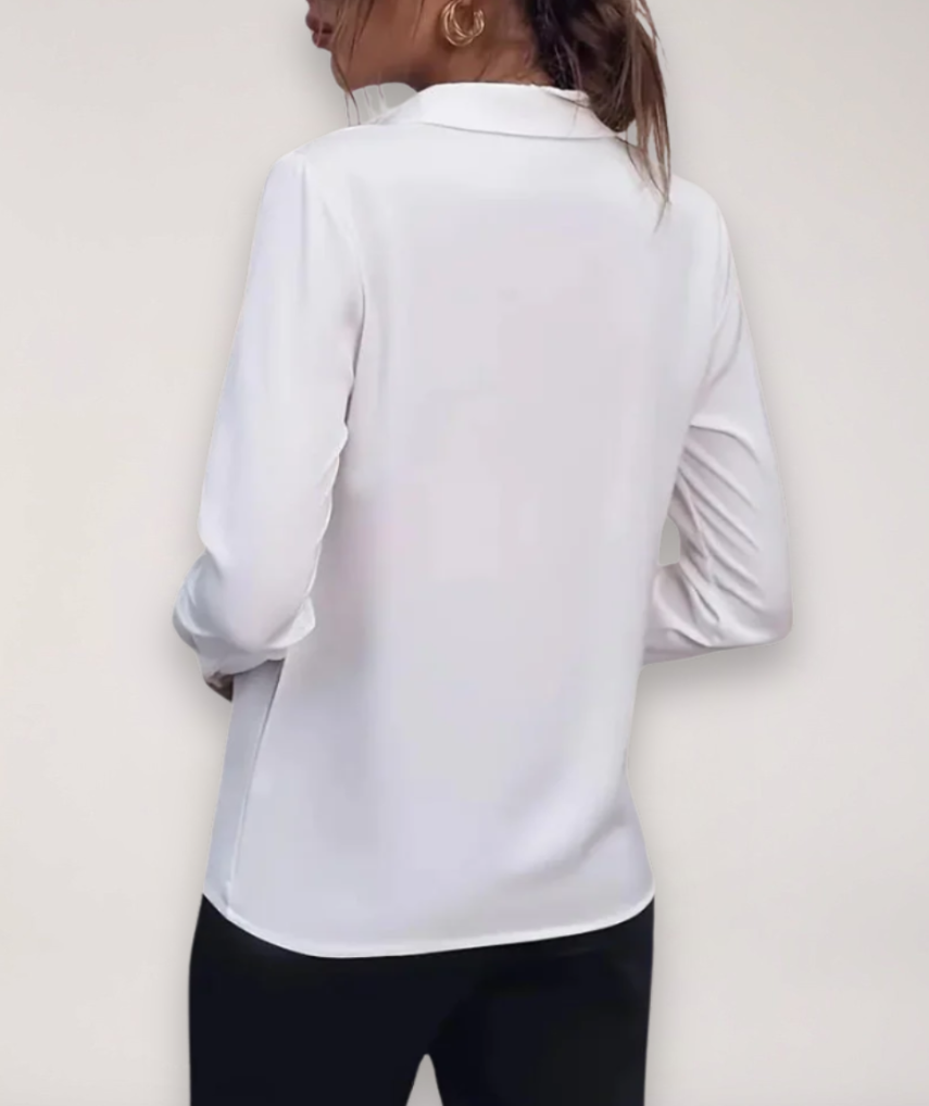 Elegante overhemdblouse voor dames met knopen - voor werk en dagelijks gebruik