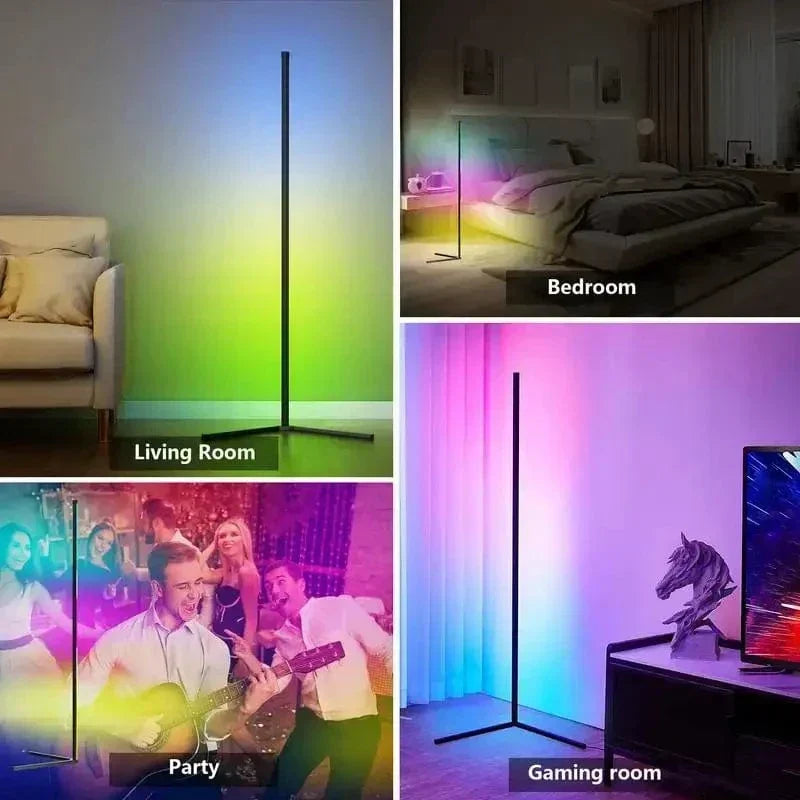 Elegante RGB Hoeklamp met Afstandsbediening - Moderne Verlichting