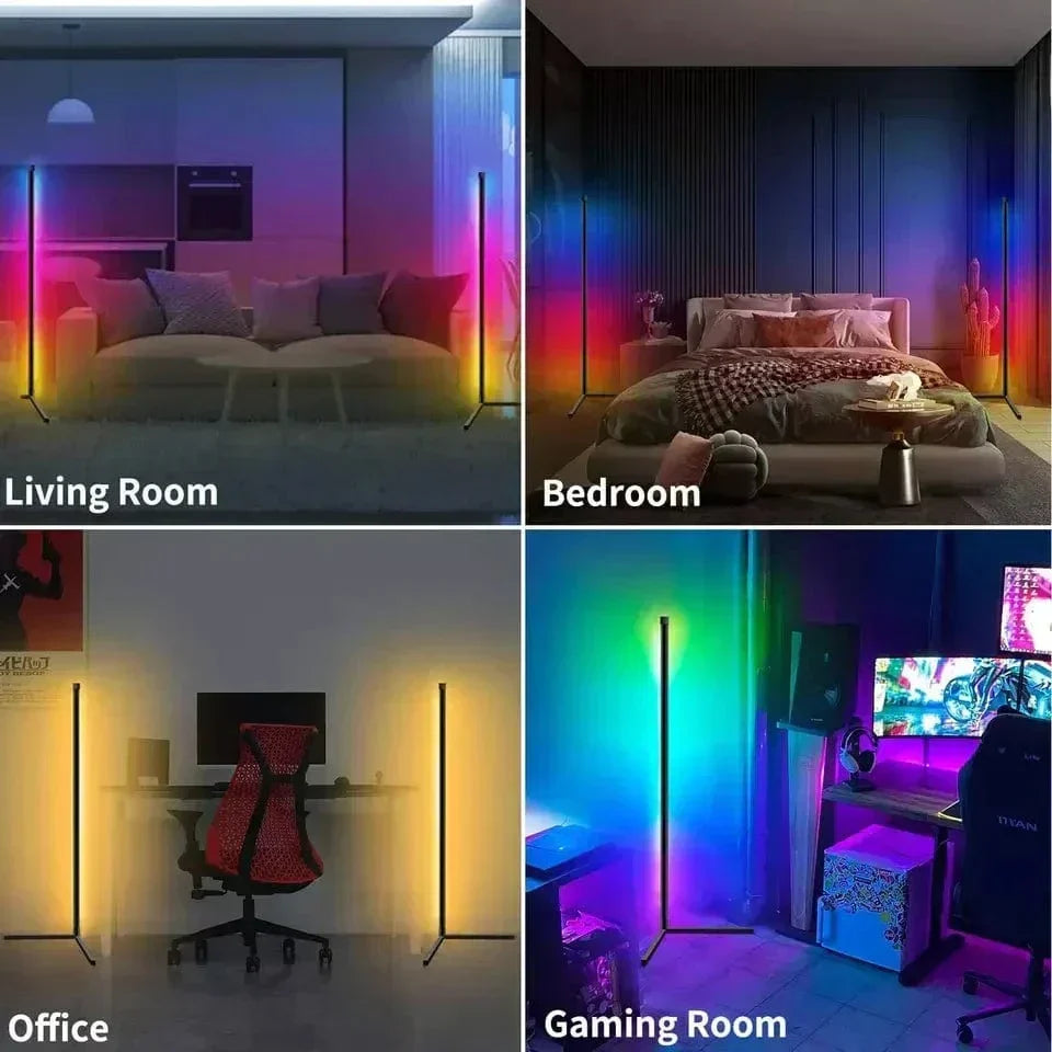 Elegante RGB Hoeklamp met Afstandsbediening – Moderne Verlichting