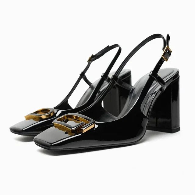 Elegante Slingback Pumps voor Dames - Moderne Hoge Hakken voor Kantoor