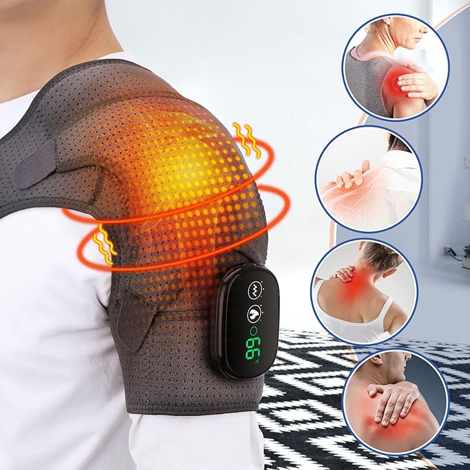 Elektrisch verwarmd schoudermassageapparaat