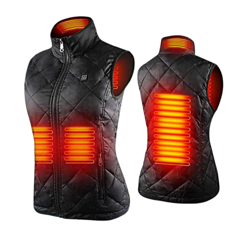 Elektrisch verwarmde damesbodywarmer voor de winter en outdoor