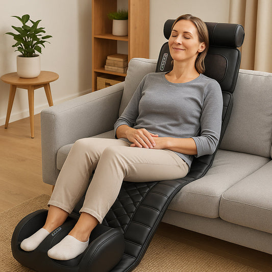 Elektrische massagemat met warmtefunctie en 10 zones - Totale ontspanning van nek tot voeten