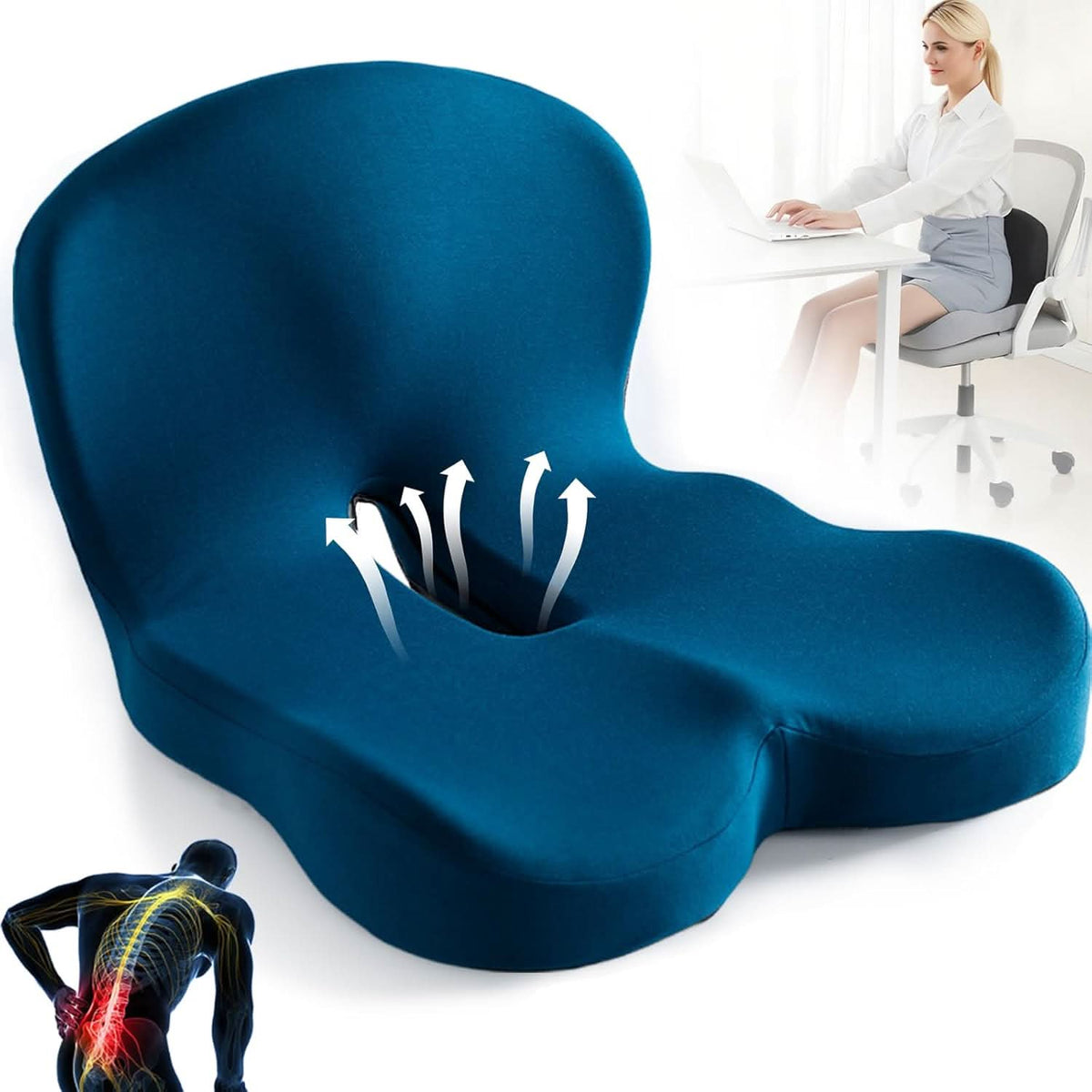 Ergonomisch zitkussen van traagschuim