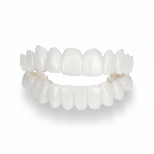 Esthetische Tandveneers voor Lachcorrectie | Verstelbare Cosmetische Tandhoezen van Medische Hars voor Directe Lachcorrectie | Boven- en Onderkaak